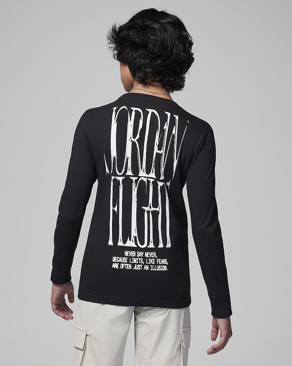 Jordan MJ Flight Big Kids Illusions Long Sleeve T Shirt